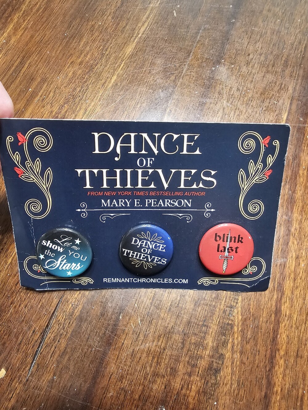 Dance of Thieves Button Pin Set - Blue, Red, Teal